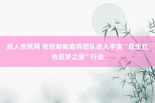 成人色情网 我校呦呦鹿鸣团队进入宇宙“后生红色筑梦之旅”行动