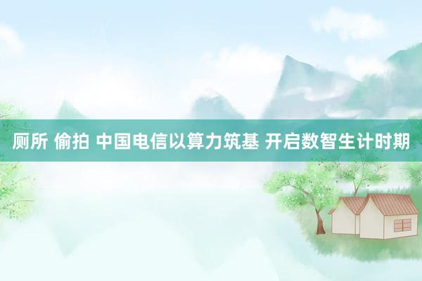 厕所 偷拍 中国电信以算力筑基 开启数智生计时期