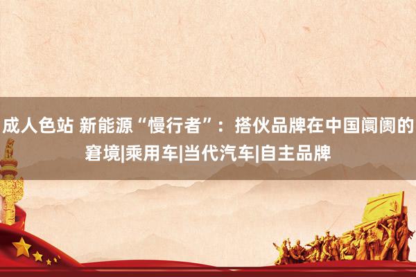 成人色站 新能源“慢行者”：搭伙品牌在中国阛阓的窘境|乘用车|当代汽车|自主品牌