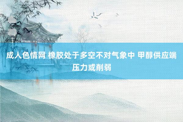 成人色情网 橡胶处于多空不对气象中 甲醇供应端压力或削弱