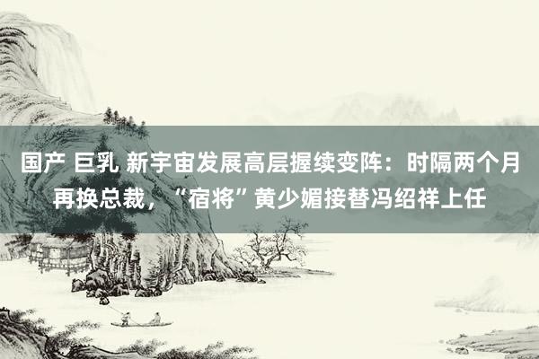 国产 巨乳 新宇宙发展高层握续变阵：时隔两个月再换总裁，“宿将”黄少媚接替冯绍祥上任